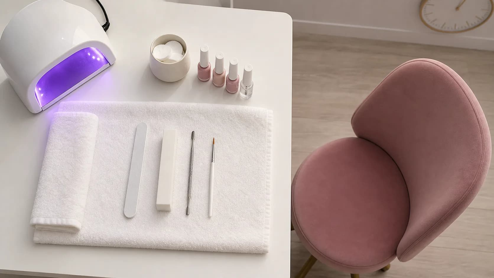 Postazione nail studio vuota — simbolo delle clienti abituali che non vengono più